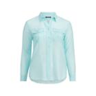 Ralph Lauren Cotton-silk Shirt Light Aquamarine