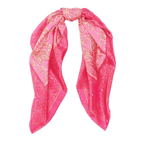 Ralph Lauren Lauren Lucy Paisley Silk Scarf Pink