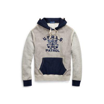 Ralph Lauren Patchwork Cotton-blend Hoodie Grey Heather Multi