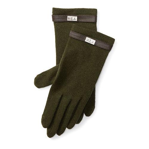 Ralph Lauren Lauren Wool-blend Touch Screen Gloves Cypress Green