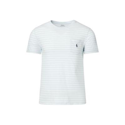 Ralph Lauren Cotton Jersey Pocket T-shirt Coastal Blue/white