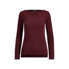Ralph Lauren Button-trim Boatneck Top Red Sangria