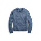 Ralph Lauren Cotton Rollneck Sweater Denim Blue Marl