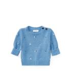 Ralph Lauren Embroidered Cotton Sweater Soft Royal Heather 12m