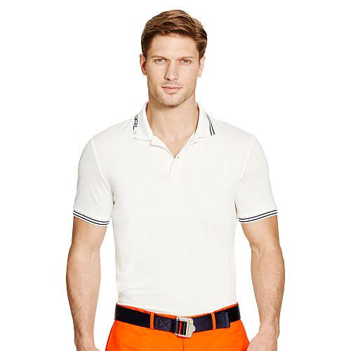 Ralph Lauren Rlx Golf Custom-fit Jacquard Polo Shirt Pure White