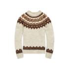 Ralph Lauren Beaded Fair Isle Sweater Tan Multi