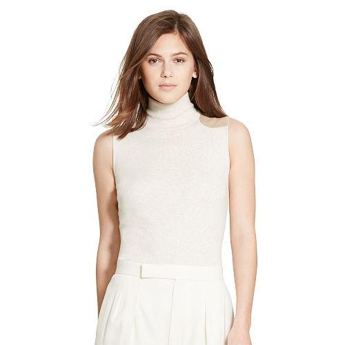 Polo Ralph Lauren Suede-patch Ribbed Turtleneck Mesa Heather