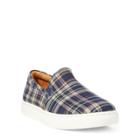 Ralph Lauren Drea Madras Slip-on Sneaker Navy/red