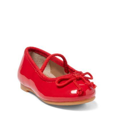 Ralph Lauren Nellie Leather Ballet Flat Red Patent