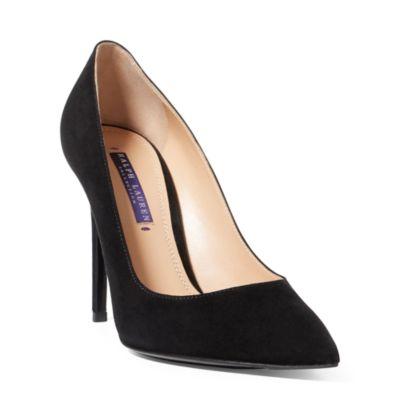 Ralph Lauren Celia Suede Pump Black