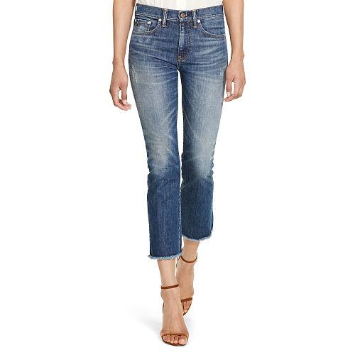 Polo Ralph Lauren Cropped Flared Jean Dark Indigo