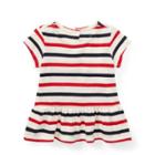 Ralph Lauren Striped Cotton Jersey Tunic Clubhouse Cream/ Navy 24m