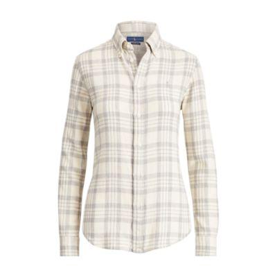 Ralph Lauren Classic Fit Plaid Twill Shirt 559 Grey/cream