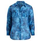 Ralph Lauren Lauren Woman Tie-dye Button-down Shirt