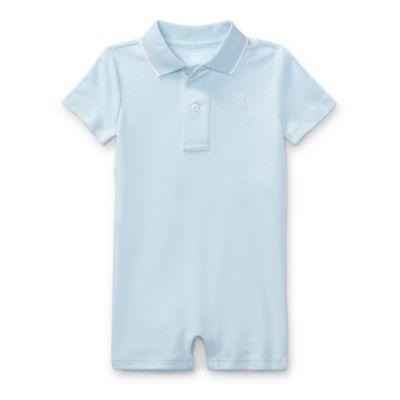 Ralph Lauren Cotton Interlock Polo Shortall Beryl Blue 3m