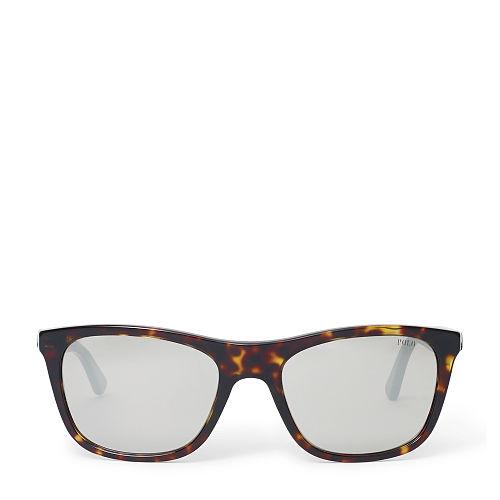 Polo Ralph Lauren Reflective-lens Sunglasses Dark Havana/grey