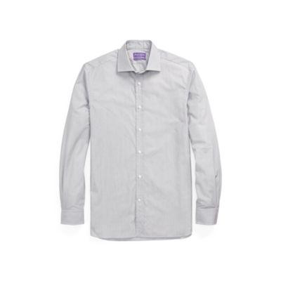 Ralph Lauren Striped Cotton Dress Shirt Black And White