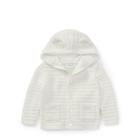 Ralph Lauren Bear-hood Cotton Sweater Antique White 18m