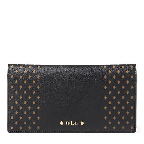 Ralph Lauren Lauren Perforated Faux-leather Wallet Black