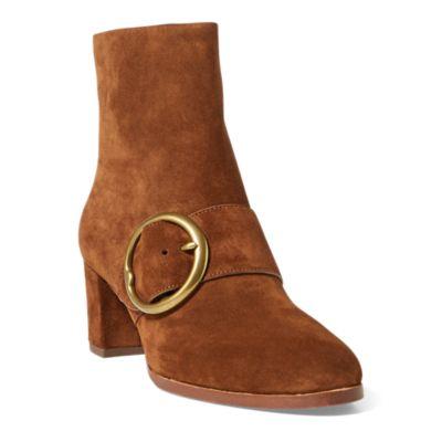 Ralph Lauren Maddie Suede Ankle Boot Snuff