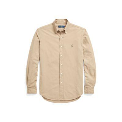 Ralph Lauren Slim Fit Oxford Shirt Surrey Tan