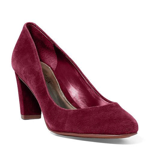 Ralph Lauren Lauren Hala Suede Pump Claret