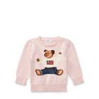 Ralph Lauren Polo Bear Cotton Sweater Powder Pink 3m