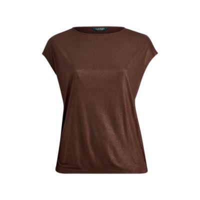 Ralph Lauren Metallic Jersey Tee Copper Metallic