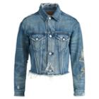 Ralph Lauren Denim & Supply Patched Denim Boyfriend Jacket Blue
