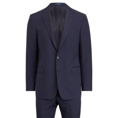 Ralph Lauren Connery Striped Wool Suit Navy And Grey