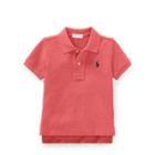 Ralph Lauren Cotton Mesh Polo Shirt Salmon Heather 6m