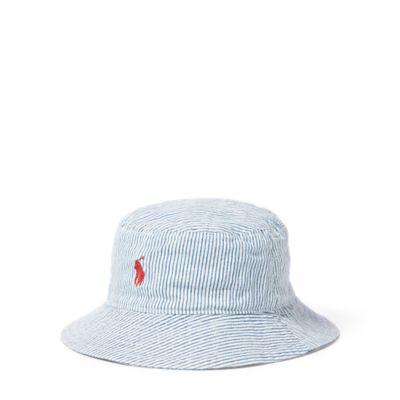 Ralph Lauren Reversible Cotton Bucket Hat Blue Multi 3-9m