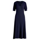 Ralph Lauren Cotton Fit-and-flare Dress Navy
