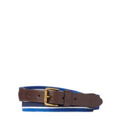 Ralph Lauren Striped Stretch Twill Belt Navy/blue/cream