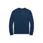 Ralph Lauren Indigo-dyed Cotton Henley Dark Indigo