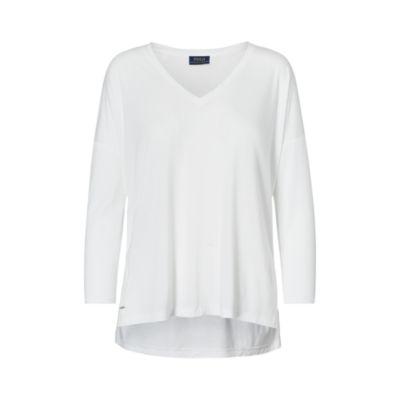 Ralph Lauren Jersey V-neck Tee White