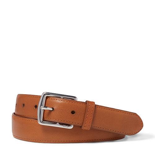 Polo Ralph Lauren Textured Leather Belt Light Tan