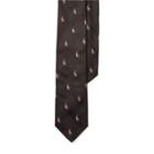 Ralph Lauren Allover Pony Silk Repp Tie Black