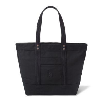 Ralph Lauren Canvas Big Pony Tote Black