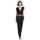 Polo Ralph Lauren Satin Surplice Jumpsuit Polo Black