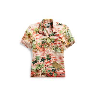 Ralph Lauren Hawaiian-print Camp Shirt Rl 996 Coral Multi