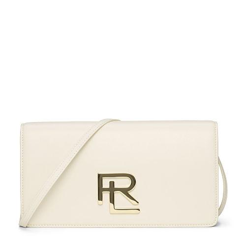 Ralph Lauren Nappa Leather Rl Clutch Cream