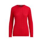 Ralph Lauren Cable Cotton-blend Sweater Lipstick Red