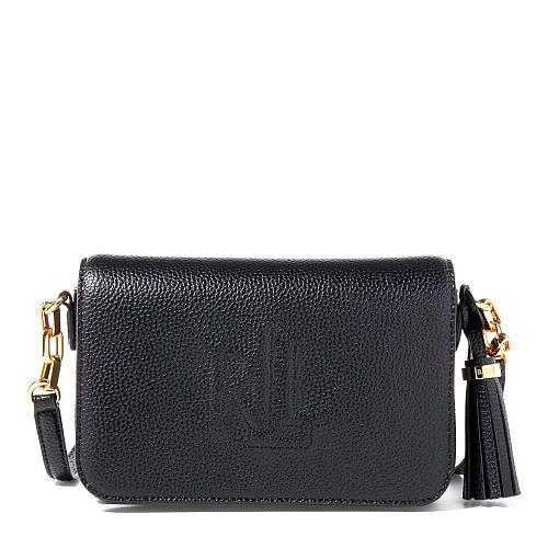 Ralph Lauren Lauren Carmen Leather Crossbody Bag Black