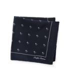 Ralph Lauren Skull-and-bones Pocket Square Navy