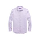 Ralph Lauren Striped Cotton-linen Shirt Purple And White