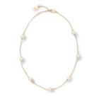 Ralph Lauren Faux-pearl Chain Necklace Gold/white