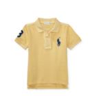 Ralph Lauren Cotton Mesh Polo Shirt Banana Peel 6m