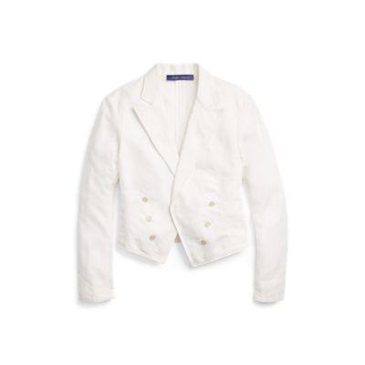 Ralph Lauren Viviana Cotton-linen Jacket Washed White