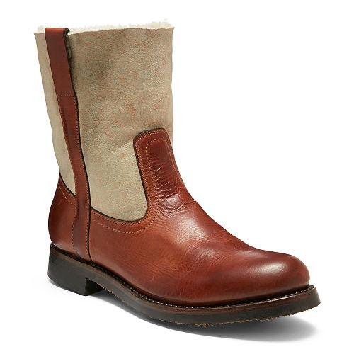 Ralph Lauren Jesse Vachetta Leather Boot Tan/cream